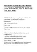 DISCIPLINED AGILE SCRUM MASTER 2026 COMPREHENSIVE SET SOLVED QUESTIONS AND SOLUTIONS
