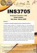 INS3705 Assignment 2 &lpar;COMPLETE ANSWERS&rpar; Semester 1 2026 - DUE April 2026