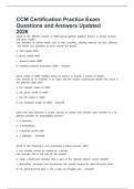 CCM Certification Practice Exam Questions and Answers Updated 2026