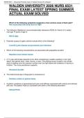 WALDEN UNIVERSITY 2026 NURS 6531  FINAL EXAM LATEST SPRING SUMMER  ACTUAL EXAM SOLVED