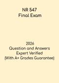 NR 547 Final Exam Questions & Answers PDF &vert; Nurse Practitioner Comprehensive Test Prep