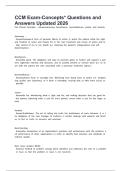 CCM Exam-Concepts&ast; Questions and Answers Updated 2026