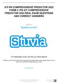 ATI PN COMPREHENSIVE PREDICTOR 2026&sol;2027 FORM C &sol;PN ATI COMPREHENSIVE PREDICTOR 2026&sol;2027 REAL EXAM QUESTIONS AND CORRECT ANSWERS