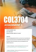 COL3704 Assignment 1 Semester 1 2026 - Due March 2026