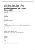 CCM Made Easy&comma; Chap1&comma; Care Delivery and Reimbursement Methods Questions and Answers Updated 2026