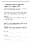 CCM glossary of terms questions and answers updated 2026