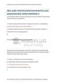MED-SURG CERTIFICATION EXAM PRACTICE 2025 QUESTIONS AND TESTED ANSWERS A&plus;