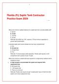 Florida &lpar;FL&rpar; Septic Tank Contractor Practice Exam &vert; 2025-2026 Official Prep &vert; 200&plus; Questions & Verified Answers