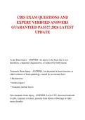 CBIS EXAM QUESTIONS AND  EXPERT VERIFIED ANSWERS  GUARANTEED PASS&excl;&excl;&excl; 2026 LATEST  UPDATE