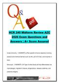 HCR 240 Pathophysiology &lpar;HCR240&rpar; 2026 &ndash; 150 Exam Questions & Answers on Immunity&comma; Hematology&comma; Inflammation&comma; Cardiovascular