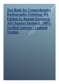 Test Bank for Comprehensive Radiographic Pathology 8th Edition by Ronald Eisenberg All Chapters Included &vert; 100&percnt; Verified Answers &vert; Updated Version&period;
