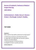 Brunner & Suddarth Medical-Surgical Nursing 16th Edition Test Bank &vert; Med-Surg NCLEX Exam Prep & Clinical Judgment Questions