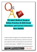 PN ADULT MEDICAL SURGICAL NURSING  EXAM COMPLETE PACKAGE DEAL