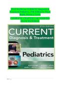Current Diagnosis & Treatment Pediatrics 27th Edition &vert; Complete Assessment and Practice Question Bank &ndash; Chapters 1&ndash;46 Test Bank