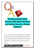 Mental Health Nursing &lpar;PN-MH&rpar; 2026 &ndash; 150 Exam Questions & Answers on Schizophrenia&comma; Anxiety&comma; Lithium&comma; Therapy