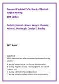 Brunner & Suddarth Medical-Surgical Nursing 16th Ed Test Bank &vert; 1400 Q&A &vert; NCLEX Med-Surg Exam Prep