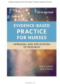 Evidence-Based Practice for Nurses &lpar;5th Edition&rpar;&comma; Schmidt & Brown&comma; Test Bank &ndash; Complete Practice Questions and Answers