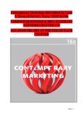 Instructor Test Bank Companion &ndash; Contemporary Marketing &lpar;MKTG 18th Edition&rpar; &vert; Boone & Kurtz&colon; Chapters 1&ndash;19 Exam Prep &semi; Verified Answer Key