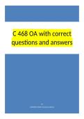 C 468 OA with correct questions and answers