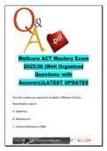 Wellcare ACT Mastery Exam Prep &lpar;ACT-WC&rpar; 2026 &ndash; 250 Questions & Answers on Medicare Plans&comma; Compliance&comma; Enrollment&comma; Policie