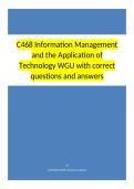 C468 Information Management and the Application of Technology WGU with correct questions and answers