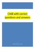 C468 with correct questions and answers&period;