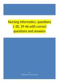 Nursing Informatics&comma; questions 1-20&comma; 39-46 with correct questions and answers&period;