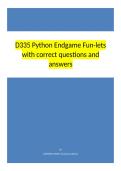 D335 Python Endgame Fun-lets with correct questions and answers