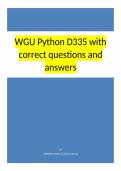 WGU Python D335 with correct questions and answers