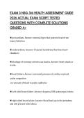 EXAM 3 NSG 316 HEALTH ASSESSMENT GUIDE 2026 ACTUAL EXAM SCRIPT TESTED QUESTIONS WITH COMPLETE SOLUTIONS GRADED A&plus;
