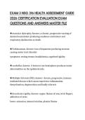 EXAM 3 NSG 316 HEALTH ASSESSMENT GUIDE 2026 CERTIFICATION EVALUATION EXAM QUESTIONS AND ANSWERS MASTER FILE