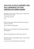 EXAM 3 NSG 316 HEALTH ASSESSMENT GUIDE 2026 COMPREHENSIVE TEST PAPER QUESTIONS WITH VERIFIED ANSWERS