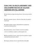 EXAM 3 NSG 316 HEALTH ASSESSMENT GUIDE 2026 EXAMPREP PRACTICE SET SOLUTION QUESTIONS WITH FULL ANSWERS