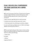 EXAM 3 NSG4100 2026 COMPREHENSIVE TEST PAPER QUESTIONS WITH VERIFIED ANSWERS