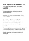 EXAM 3 NSG4100 2026 EXAMPREP PRACTICE SET SOLUTION QUESTIONS WITH FULL ANSWERS