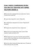 EXAM 3 NUR210 COMPREHENSIVE REVIEW 2026 PRACTICE QUESTIONS WITH VERIFIED SOLUTIONS GRADED A&plus;