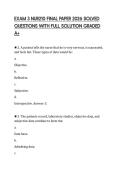 EXAM 3 NUR210 FINAL PAPER 2026 SOLVED QUESTIONS WITH FULL SOLUTION GRADED A&plus;
