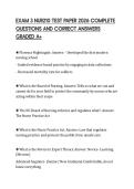 EXAM 3 NUR210 TEST PAPER 2026 COMPLETE QUESTIONS AND CORRECT ANSWERS GRADED A&plus;