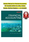 Solutions Manual for Financial Accounting&comma; 8th Canadian Edition by Robert Libby&comma; Patricia A&period; Libby&comma; Daniel G&period; Hodge&comma; and others