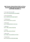 DSP YEAR 2 CHALLENGE TEST ACTUAL EXAM PAPER 2026 QUESTIONS WITH ANSWERS GRADED A&plus;