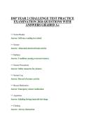 DSP YEAR 2 CHALLENGE TEST PRACTICE EXAMINATION 2026 QUESTIONS WITH ANSWERS GRADED A&plus;