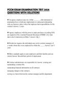 FCCM EXAM EXAMINATION TEST 2026 QUESTIONS WITH SOLUTIONS