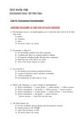 Complete Test Bank & Answer Key for Environmental Science 16th Edition