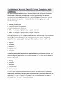 Professional Nursing Exam 3 Evolve Questions with Solutions&period;
