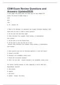 CDM Exam Review Questions and Answers Updated2026
