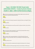 Exam 1&colon; NU 664C&sol; NU 664C Study Guide &lpar;2025&sol;2026 UPDATE&rpar; &ndash; Family Psychiatric Mental Health II &vert; Q&A &vert; 100&percnt; Verified Solutions &lpar;Regis&rpar;