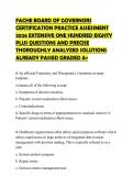 FACHE BOARD OF GOVERNORS CERTIFICATION PRACTICE ASSESSMENT 2026 EXTENSIVE ONE HUNDRED EIGHTY PLUS QUESTIONS AND PRECISE THOROUGHLY ANALYZED SOLUTIONS ALREADY PASSED GRADED A&plus;