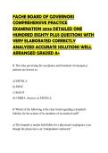 FACHE BOARD OF GOVERNORS COMPREHENSIVE PRACTICE EXAMINATION 2026 DETAILED ONE HUNDRED EIGHTY PLUS QUESTIONS WITH VERY ELABORATED CORRECTLY ANALYZED ACCURATE SOLUTIONS WELL ARRANGED GRADED A&plus;