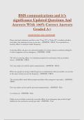 BSIS communications and it's  significance Updated Questions And  Answers With 100&percnt; Correct Answers  Graded A&plus;  
