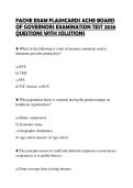 FACHE EXAM FLASHCARDS ACHE BOARD OF GOVERNORS EXAMINATION TEST 2026 QUESTIONS WITH SOLUTIONS